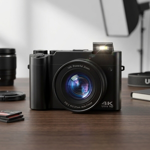 Cámara Dual de 48MP 4K Digital con Pantalla de 2.8'', Flash AF, Función 16X, Puerto Tipo-C, DC218, Captura Detallada de Alta Calidad - Product Image 1