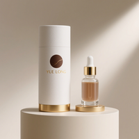 Emballage de parfum de luxe boîtes kraft dorées bouteilles de parfum rondes boîte cadeau tube en papier