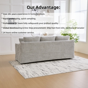 Sofá Cama Modular en Forma de L con Diseño Moderno <span class=keywords><strong>y</strong></span> Funda de Tela para Sala de Estar, Sofá Casual de Tres Plazas de Fábrica China - Product Image 5