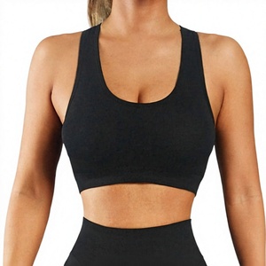 Soutien-gorge de sport respirant pour femmes, fabrication OEM, maintien élevé, extensible dans quatre directions, en Spandex/Coton, sans rembourrage, pour le fitness et le yoga - Product Image 5