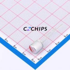 ตัวเก็บประจุแบบแข็งชนิด Through Hole (THT) รุ่น 8210100809R00 ขนาด D8xL9 มม. 820uF 20% 10V 8 มม. - Product Image 1