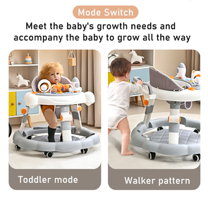 Girello multifunzione con ruote e musica da seggiolino giocattolo per bambini camminatore Sit-To-Stand per imparare a camminare per bambini pieghevole Baby Walker - Product Image 3