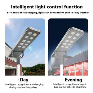 Extérieur en aluminium à haut mât LED lampadaire solaire étanche IP66 capteur de mouvement batterie au lithium cellule photoélectrique à distance pour la route - Product Image 3