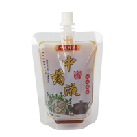 Sac liquide de médecine traditionnelle chinoise avec sac d'aspiration auto-debout transparent de thé aux herbes jetable frais de chauffage