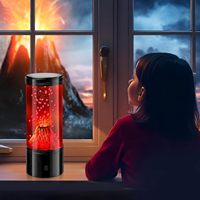 Tsinye réaliste éruption volcanique lampe de lave veilleuse relaxante pour enfants adultes lampe de Table de taille moyenne pour décor de bureau à domicile