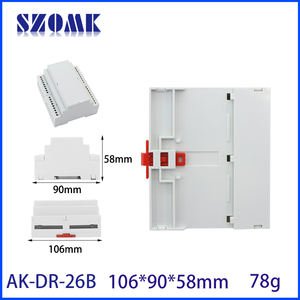 SZOMK AK-<span class=keywords><strong>DR</strong></span>-26B 106*90*58mm 卸売 OEM ODM カスタム ABS UL-94V0 難燃性 電子機器用 DINレール プラスチック筐体 - Product Image 4