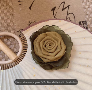 Nouvelle boutonnière en forme de rose séchée tridimensionnelle, épingle à cravate à points pour femmes, broche faite à la main, élégance, accessoires de poitrine - Product Image 5