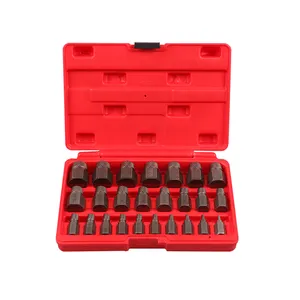25 Piece Easy Out Screw Extraction Broken Bolt remover 1/8" To 7/8" in 1 /32" Increment Stripped Fastener Tool