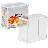 Boîte de protection en acrylique pour collection de cartes, avec couvercle magnétique résistant aux UV, boîte de rangement pour cartes