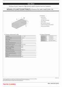 Condensador MLCC TAIYO YUDEN en Bobina, Paquete de 4000 Unidades, Suministro Industrial 1206/3216 X7R 22UF 10V ±10% - Product Image 2