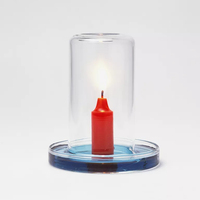 Porte-bougie à extrémité ouverte, abat-jour en Tube, moderne, protecteur de flamme, abat-jour de cheminée en verre, vente en gros