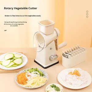 Râpe à fromage rotative 5 en 1, hachoir alimentaire multifonctionnel, râpe à tambour rotative de qualité supérieure, trancheuse à légumes - Product Image 1