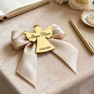 Etiquetas Acrílicas con Diseño de Ángel, Grabado Láser, Nombre Personalizado, Recuerdo de Bautizo, Graduación, Aniversario - Product Image 2