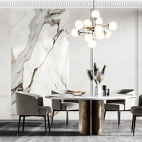 Panneau mural UV en PVC, alternative au marbre pour les murs, haute brillance, ignifuge, résistant aux rayures, pour la décoration des murs de la cuisine et de la salle de bain