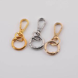 Gold Zinc Alloy Spring Ring Keychain Hook DIY Bag Connector Jewelry Accessory Strong Metal Plating - Product Image 3