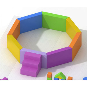 Juego de Parque Infantil Interior de Plástico Colorido con Arco de Escalada y Bloques para Área de Juegos para Niños - Product Image 6
