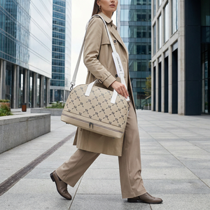 <span class=keywords><strong>Sac</strong></span> de voyage et de golf multifonction en cuir, fermeture éclair, grande capacité, léger, portable, avec compartiment à chaussures - Product Image 6