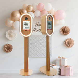 Máquina de <span class=keywords><strong>fotomatón</strong></span> Vintage de madera pintada DSLR iPad cabina Selfie <span class=keywords><strong>espejo</strong></span> Photobooth Shell Salsa <span class=keywords><strong>fotomatón</strong></span> soporte de impresora - Product Image 4