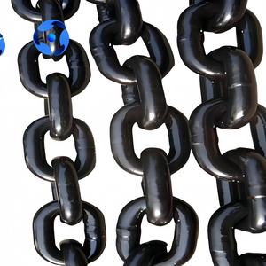 Chaîne de levage en acier G80 standard, chaîne en acier allié robuste G100 soudée noire, 9*27mm, 10*30mm, 12*36mm, 16*48mm - Product Image 4