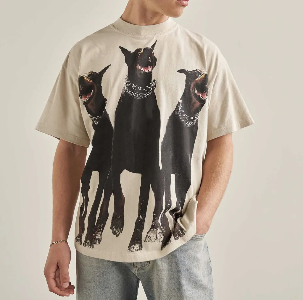 T-shirt da uomo in cotone Oversize stile ampio maglietta nera Oversize maglietta da uomo Acid Wash