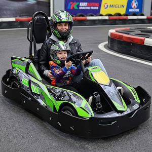 Voiture de karting 24V 20Ah pour adultes et enfants, double siège, 48 km/h, parc d'attractions extérieur parent-enfant - Product Image 1
