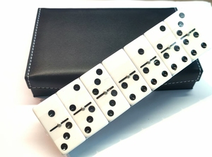 Set di Domino Ecologico in Acrilico RTS Double 6 Six, Dimensione 5414, Nero e Bianco, Cinque Strati, Scatola Personalizzata con Logo, Prodotto in Cina - Product Image 6