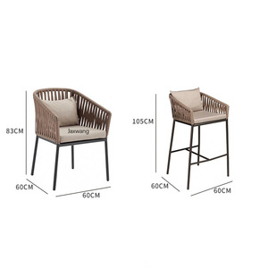 Set Tavolo e Sedie da <span class=keywords><strong>Giardino</strong></span> per Esterni, <span class=keywords><strong>Poltrona</strong></span> da Balcone/Caffè con Seduta Imbottita, Produttore OEM Personalizzato - Product Image 5