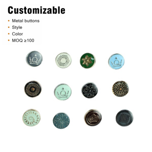 Tùy chỉnh thực hiện thiết kế logo cổ điển Kim Loại Shank nút hình chữ nhật dập nổi hạt Jean Nút đinh tán với mạ trang trí - Product Image 1