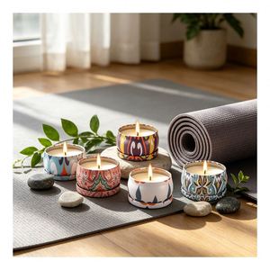 Pearl <b>Candle</b> Gift <b>Set</b> Matte Vessel Spa Fragrance Boutique Holiday Assortment Display Series Premium - Product Image 3