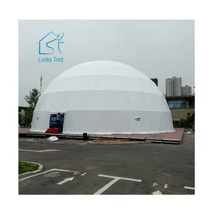 Tente dôme en PVC de couleur blanche pour grand événement Geo Domos Exhibition Design à vendre