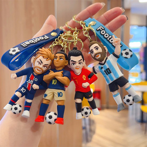 Llavero de Fútbol con Diseño de Camisetas de <span class=keywords><strong>Estrellas</strong></span> como Cristiano Ronaldo y <span class=keywords><strong>Messi</strong></span>, Pequeño Regalo para Fanáticos - Product Image 1