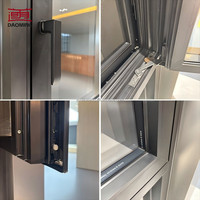 Fenêtre à battant horizontal en aluminium à rupture de pont thermique DAOMING PW-050903, double vitrage, pare-vent, moustiquaire en acier inoxydable 304