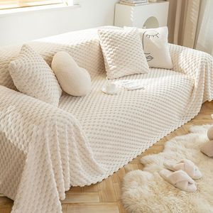 Honeycomb Velvet <b>Sofa</b> <b>Cover</b> 145-185CM Plush Anti Cat Scratch Full Coverage Living Room Modular <b>Sofa</b> Blanket - Product Image 2