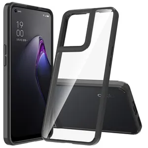 Housses de téléphone en gros pour OPPO Reno 8, étui transparent en acrylique et TPU souple pour OPPO Reno 8