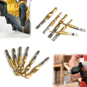 Jeu de tarauds et forets en acier rapide composite M35 avec revêtement nano bleu au nitride de carbone pour perçage, taraudage et chanfreinage - Product Image 3