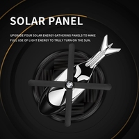 Porte-parfum solaire pour hélicoptère de voiture Bonne odeur Huile essentielle naturelle Désodorisant solaire pour avion Accessoires de rotation automatique