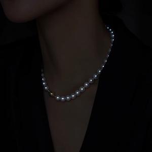 Collar de Perlas de Agua Dulce Naturales de Lujo Ligero para Mujer, Cadena de Clavícula para Suéteres, para Agregar Estilo a Cualquier Atuendo - Product Image 5