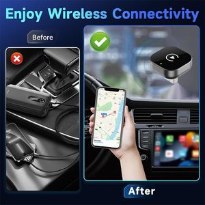 Boîte de navigation intelligente 2-en-1 sans fil CarPlay & Android <span class=keywords><strong>Auto</strong></span> avec interface USB+Type-C, modèle en alliage d'aluminium A21 - Product Image 2