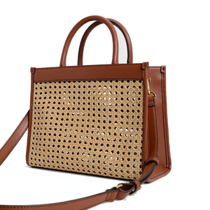 New Fashionable Luxury Mini Speedy Duffle Bags Women Carry Genuine <b>Leather</b> <b>Tooling</b> Florals Carved Checkered Design - Product Image 1