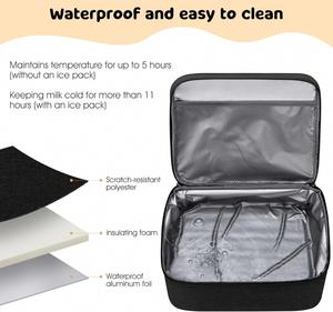 Wearable Breast Pump Bags Pumping Bag with <b>Waterproof</b> <b>Mat</b> for Pump Accessories, Insulated Bottle Bags for Work Travel and Family - Product Image 4