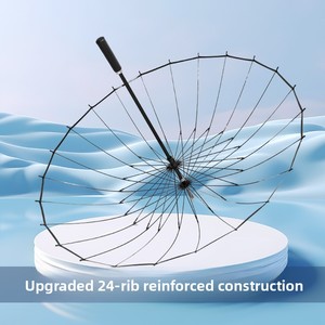 <span class=keywords><strong>Parapluie</strong></span> <span class=keywords><strong>transparent</strong></span> à 24 baleines, résistant au <span class=keywords><strong>vent</strong></span>, style simple, à manche long, design créatif et innovant - Product Image 1