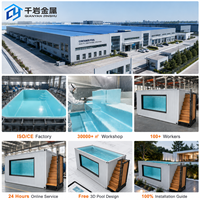 Piscine Conteneur Modulaire Personnalisée Directement de l'Usine, Portable, pour Jardin, Hôtel, Complexe Hôtelier et Loisirs en Plein Air