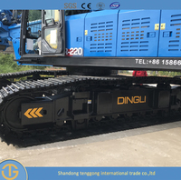 Mini-sondeuse DR-220 pour pieux de 60 m de profondeur - Machine de forage hydraulique avec moteur Cummins pour travaux de génie civil