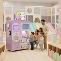 Automatischer Zuckerwatte-Verkaufsautomat Intelligenter Roboter-Zuckerwatte-Hersteller für Kinderpartys und Kommerzielle Indoor-Spielstrukturen