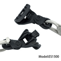 Serre-câbles de suspension en alliage d'aluminium poli série PA avec collier en acier inoxydable pour applications minières (métrique)