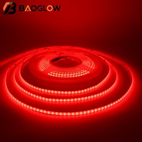 Bande LED flexible anti-reflet RGB COB 576 LED 5MM PCB DC 5V/12V/24V 10W/M, 7 couleurs : rouge, bleu, vert, jaune