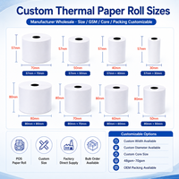 Rouleaux de papier thermique pour TPV, rouleaux de papier thermique 58x40mm 70gsm, rouleaux de reçus avec mandrin de 17mm pour imprimantes TPV, directement de l'usine