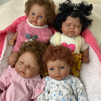 Poupée Reborn en Silicone de 12 Pouces, Aspect Nouveau-né Réaliste, Peau Foncée, Cheveux Implantés à la Main, Poupée Bébé de Collection Souvenir