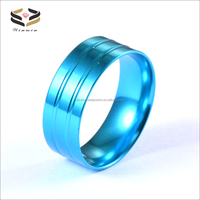 Verschiedene geometrische anodische Oxidation Aluminium Ring kerne Hochzeits-/Verlobung geschenk Blank Inlay Ring mit geometrischem Muster