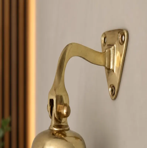 Campana de Pared Vintage de Latón, Campana Náutica para Puerta con Cuerda, Decoración Antigua para Colgar en el Hogar - Product Image 2